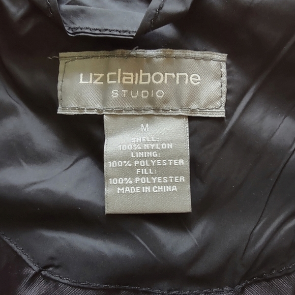 Liz Claiborne Studio Black Quilted Jacket Size Medium - Picture 7 of 8
